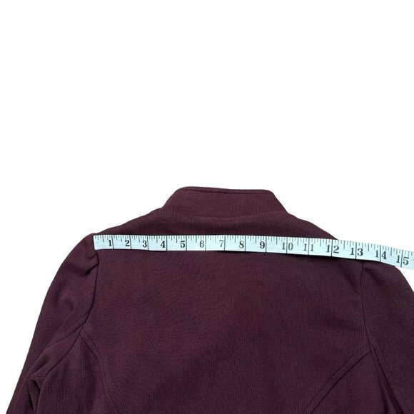 Free People Boho Jacket Women’s Sz 6 Military Ruffles Blazer Burgundy Gray - Picture 7 of 12